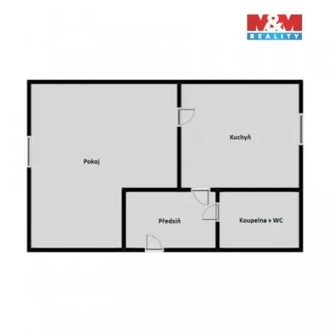 Prodej bytu 1+1, Chomutov, Zahradní, 36 m2