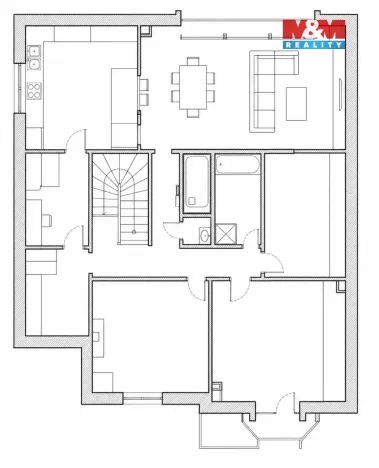 Pronájem bytu 4+1, Praha - Chodov, Medkova, 129 m2