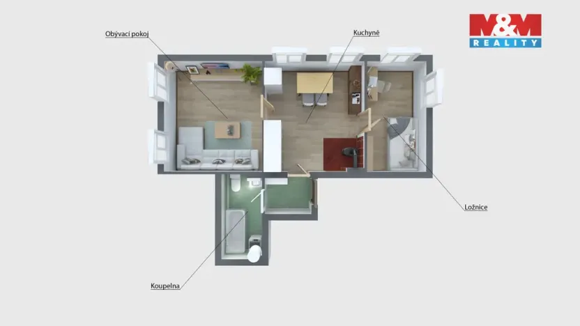 Prodej bytu 2+1, Benešov nad Ploučnicí, Heřmanovská, 54 m2