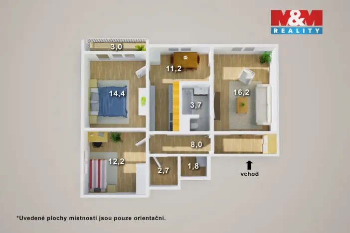 Prodej bytu 3+1, Bílina - Teplické Předměstí, Sídliště Za Chlumem, 76 m2