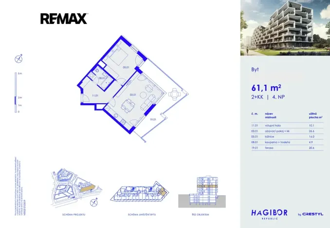 Pronájem bytu 2+kk, Praha - Strašnice, Ramonova, 58 m2