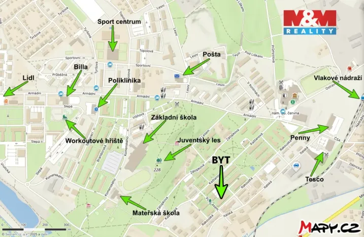 Prodej bytu 3+kk, Milovice - Mladá, Rakouská, 93 m2