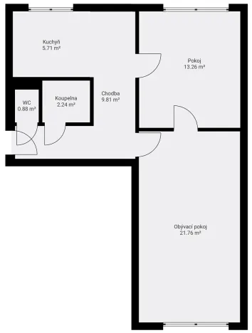 Pronájem bytu 2+1, Klatovy, Tyršova, 53 m2