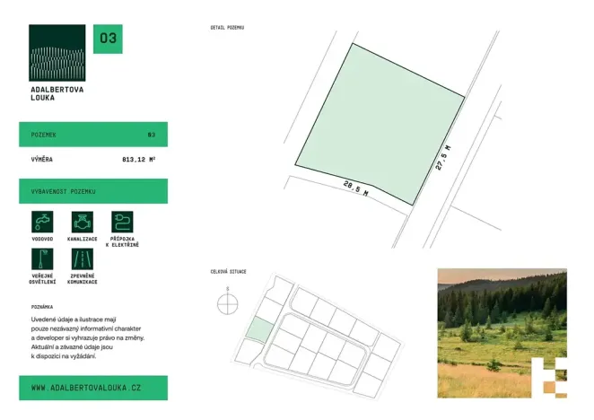 Prodej pozemku pro bydlení, Horní Planá, 813 m2
