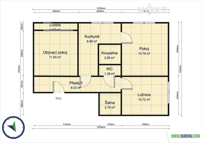 Prodej bytu 3+1, Jindřichov, 69 m2
