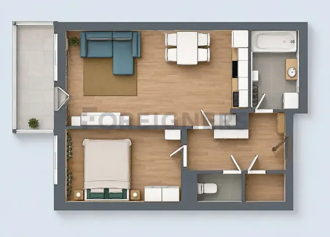 Pronájem bytu 2+kk, Praha - Žižkov, V zahrádkách, 52 m2