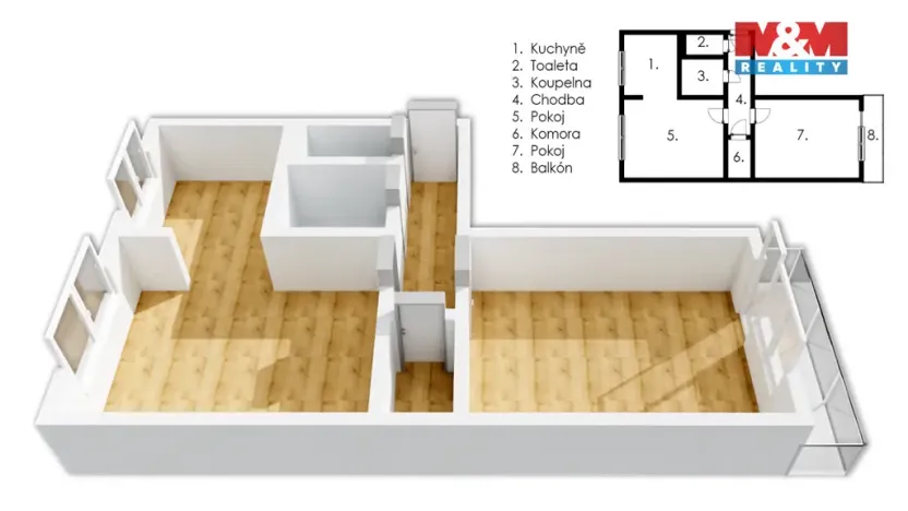 Prodej bytu 2+1, Kolín - Kolín III, Žižkova, 62 m2