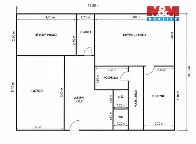Prodej bytu 3+1, Litvínov - Janov, Hamerská, 75 m2
