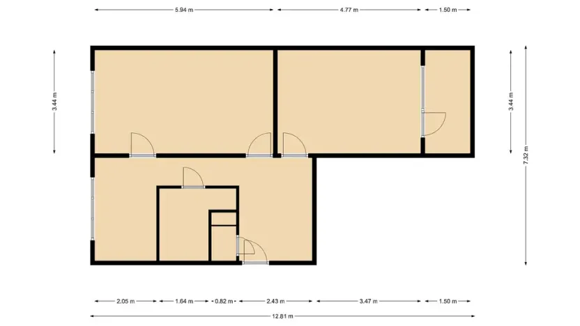 Pronájem bytu 2+1, Klášterec nad Ohří - Miřetice u Klášterce nad Ohří, Jana Ámose Komenského, 60 m2