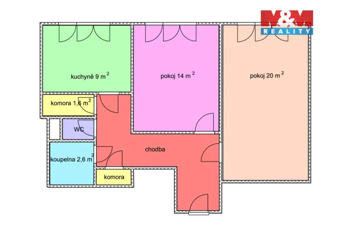 Pronájem bytu 2+1, Ostrava - Poruba, Nezvalovo náměstí, 57 m2