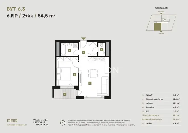 Prodej bytu 2+kk, Praha - Libeň, Zenklova, 55 m2