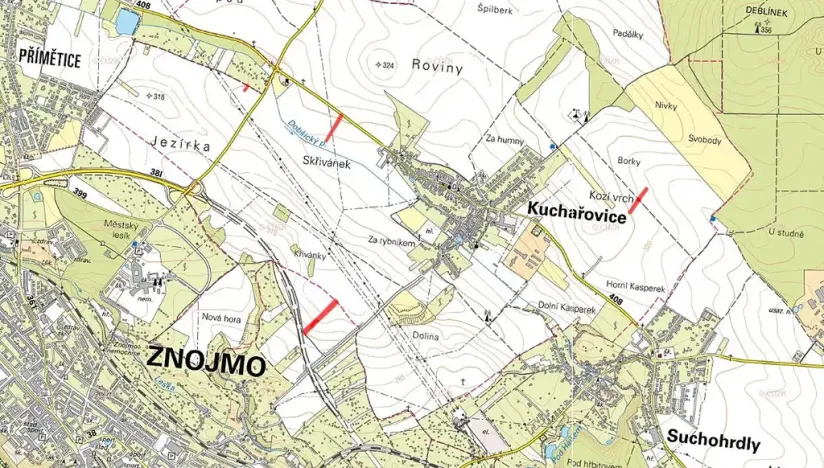 Prodej pole, Kuchařovice, 6602 m2