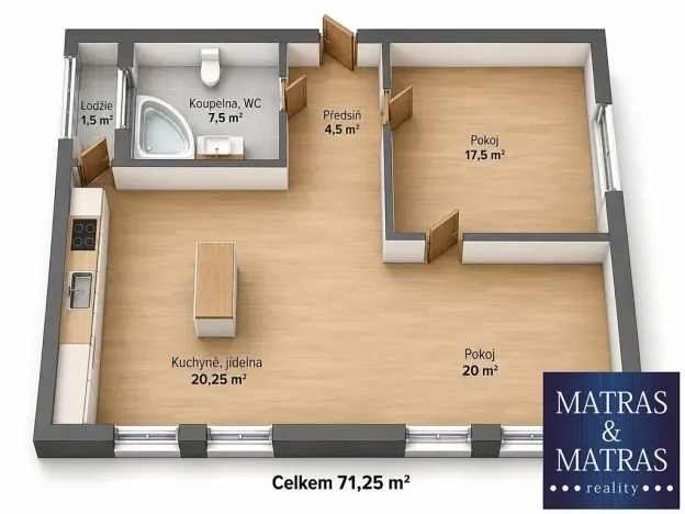 Prodej bytu 2+kk, Brno, Renneská třída, 67 m2