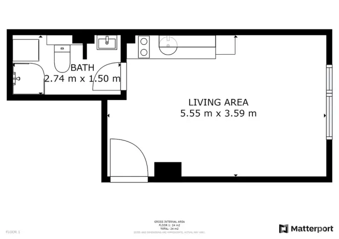 Prodej bytu 1+kk, Praha - Hloubětín, Kukelská, 23 m2