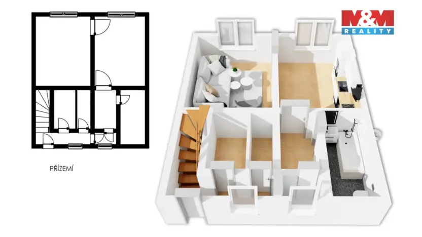 Prodej rodinného domu, Rožmitál na Šumavě, 100 m2