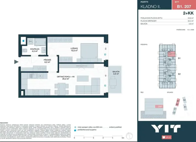 Prodej bytu 2+kk, Kladno, Ke stadionu, 50 m2