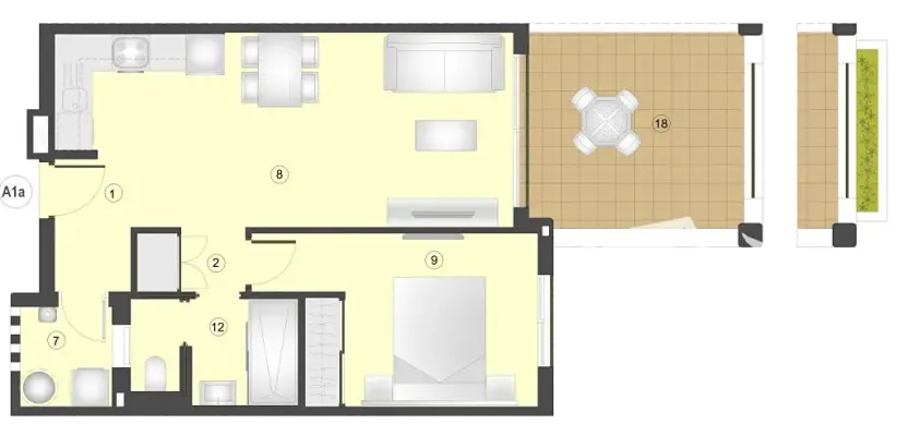 Prodej bytu 2+kk, Pulpí, Španělsko, Calle Mar de Alborán, 53 m2