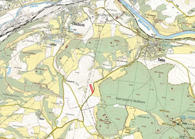 Prodej pole, Tetín, 5136 m2