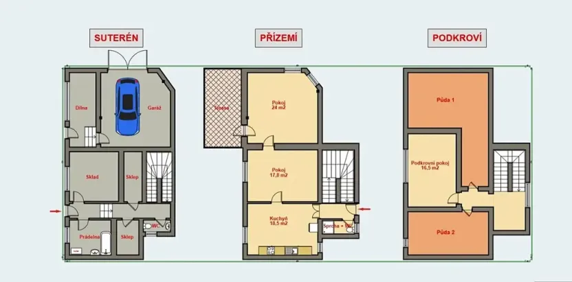 Prodej rodinného domu, Hroubovice, 150 m2