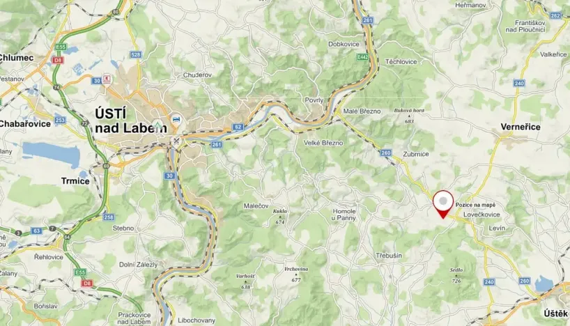 Prodej pole, Lovečkovice, 436 m2