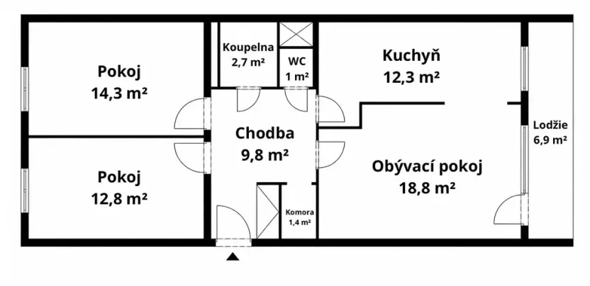 Pronájem bytu 3+1, Praha - Horní Měcholupy, Milánská, 70 m2