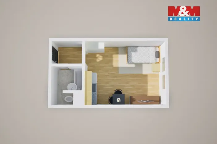 Prodej bytu 1+kk, Teplice - Řetenice, Bratislavská, 21 m2