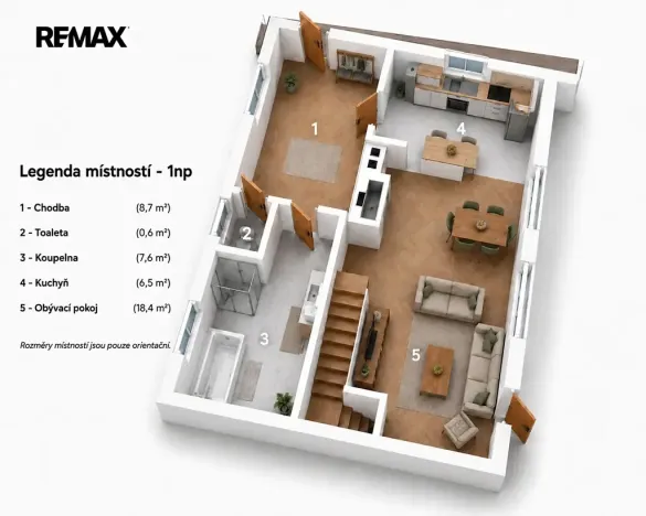 Prodej rodinného domu, Ondřejov, Ořechová, 84 m2