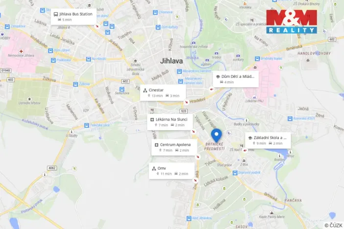 Pronájem bytu 1+1, Jihlava, Polní, 33 m2