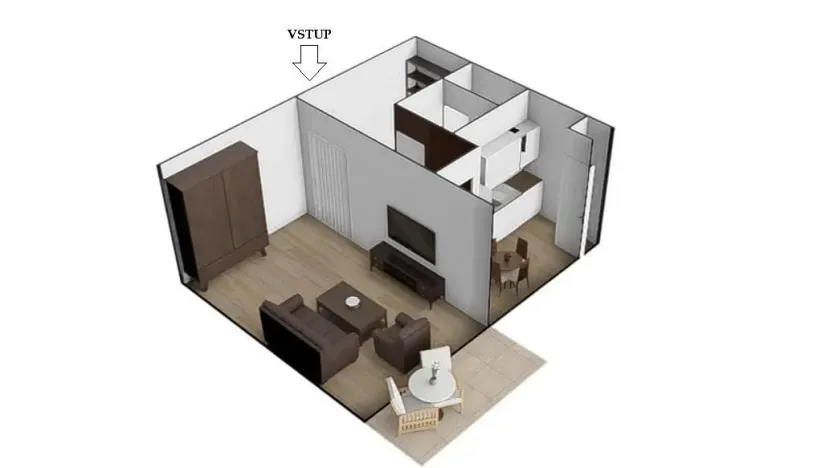 Prodej bytu 1+1, Brno - Bystrc, Foltýnova, 46 m2