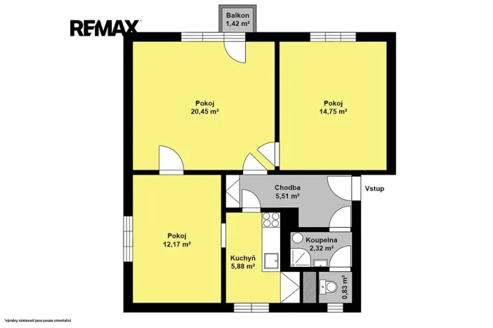 Prodej bytu 3+1, Pečky, Přátelství, 65 m2