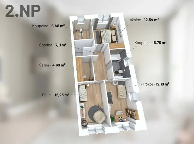 Prodej bytu 4+kk, Praha - Řepy, Otlíkovská, 125 m2