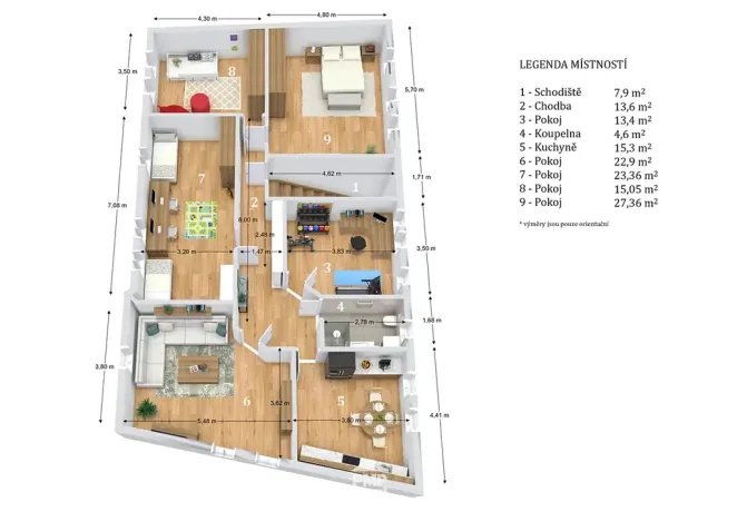 Prodej kanceláře, Cetkovice, Velká Strana, 464 m2