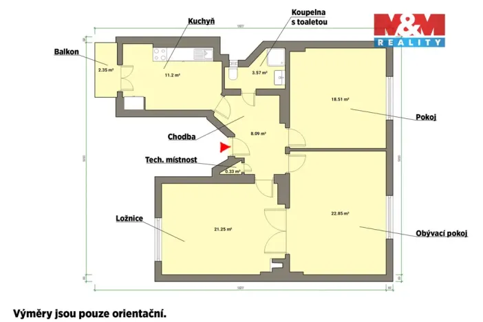 Pronájem bytu 3+1, Cheb, Valdštejnova, 86 m2