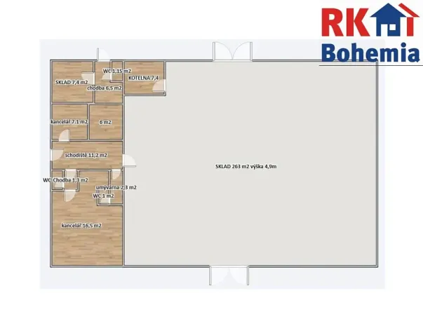 Pronájem skladu, Český Brod, Klučovská, 400 m2