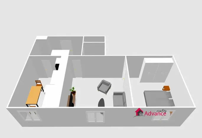 Prodej bytu 2+1, Ostrava, Porubská, 60 m2