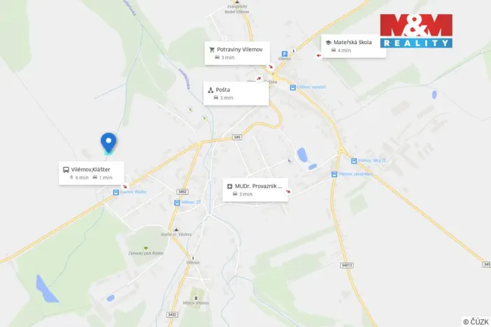 Prodej louky, Vilémov - Klášter, 802 m2