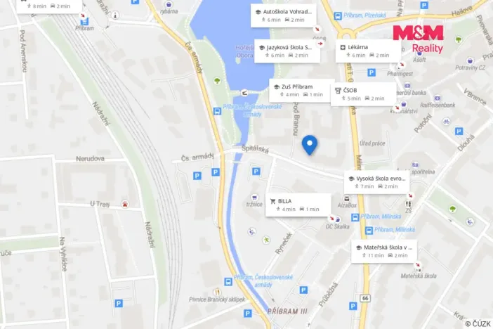 Pronájem bytu 1+kk, Příbram - Příbram I, Špitálská, 29 m2