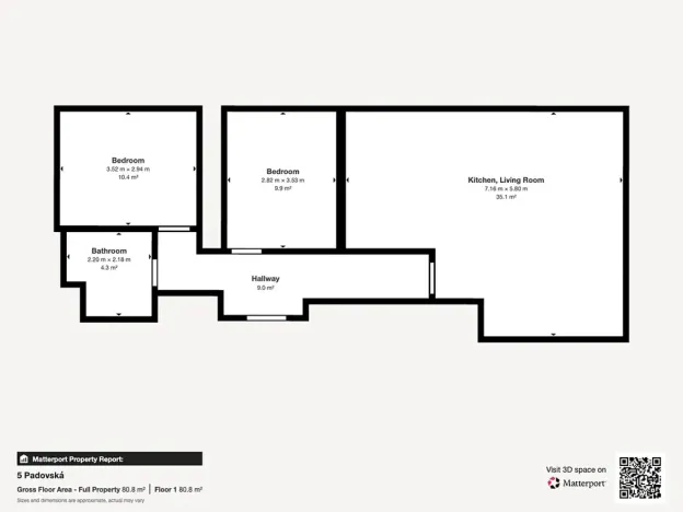 Prodej bytu 3+kk, Praha - Horní Měcholupy, Padovská, 76 m2