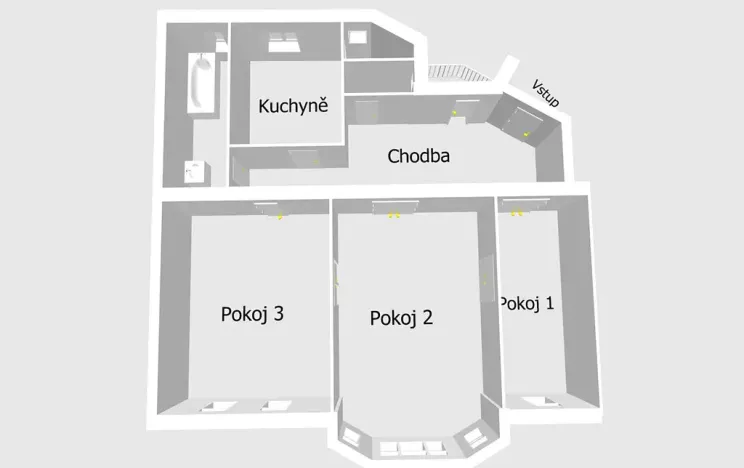 Pronájem bytu 3+1, Ostrava, Nádražní, 110 m2