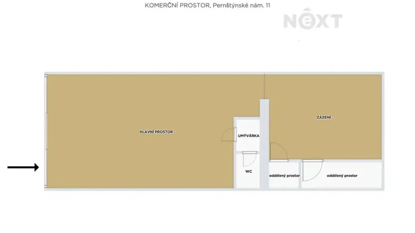 Pronájem obchodního prostoru, Prostějov, Pernštýnské nám., 62 m2