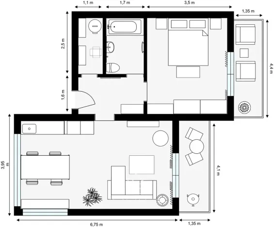 Prodej bytu 2+kk, Buštěhrad, Ořešín, 52 m2