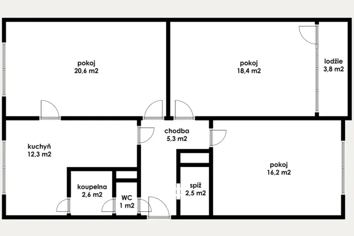 Prodej bytu 3+1, Chomutov, Jiráskova, 80 m2