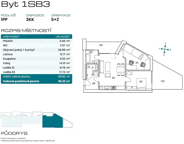 Prodej bytu 3+kk, Mladá Boleslav, Tovačovského, 70 m2