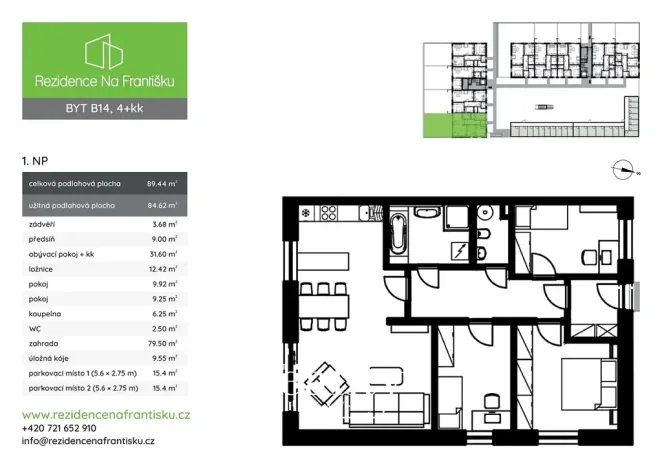 Pronájem bytu 4+kk, Jihlava, Slovenská, 85 m2
