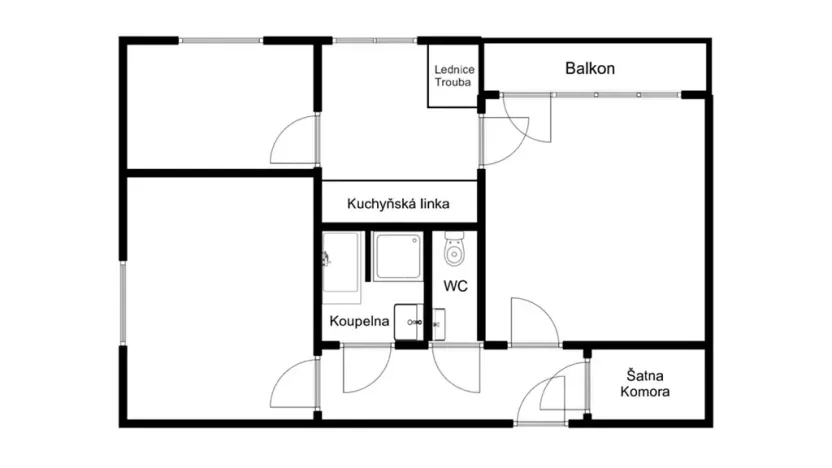Prodej bytu 3+1, Zlín, Na Honech III, 72 m2