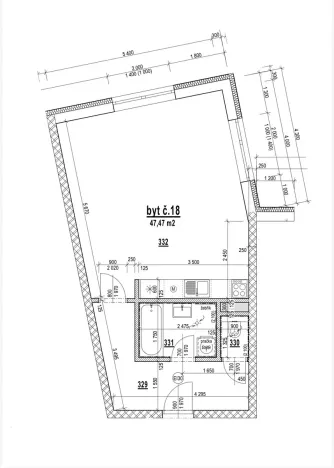 Pronájem bytu 1+kk, Kyjov, Sídliště Zahradní, 47 m2