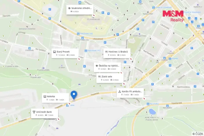 Pronájem kanceláře, Praha - Prosek, Prosecká, 63 m2