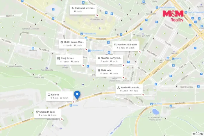 Pronájem kanceláře, Praha - Prosek, Prosecká, 113 m2