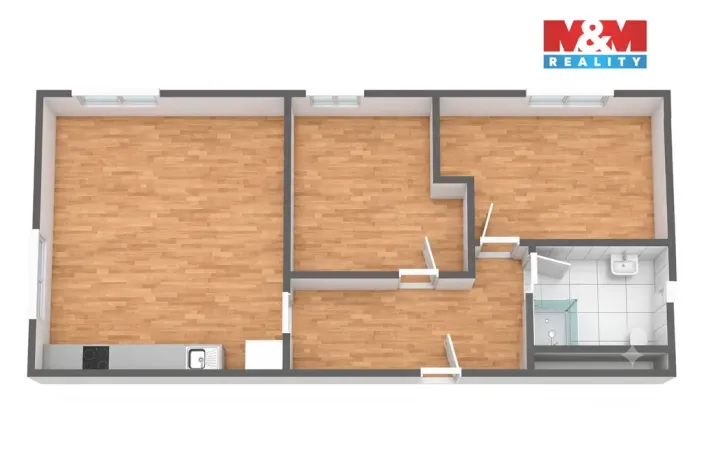 Pronájem bytu 3+kk, Karlovy Vary - Bohatice, Dubová, 67 m2