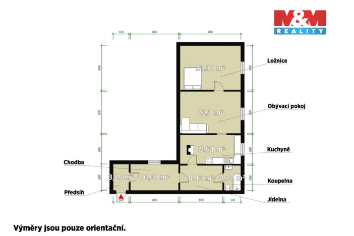 Prodej bytu 3+1, Teplá, Klášterní, 80 m2